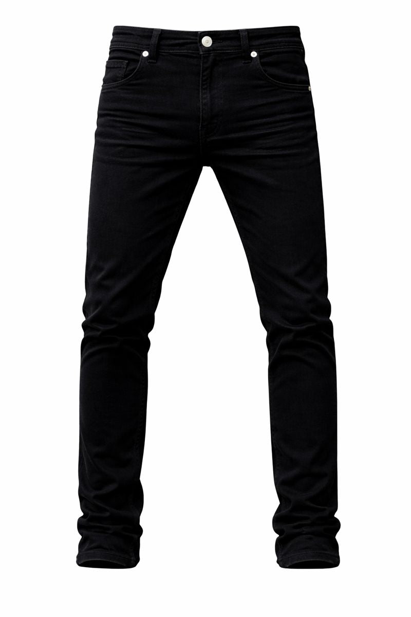 Shadow Denim Men’s Jet Black Slim-Fit Stretch Jeans
